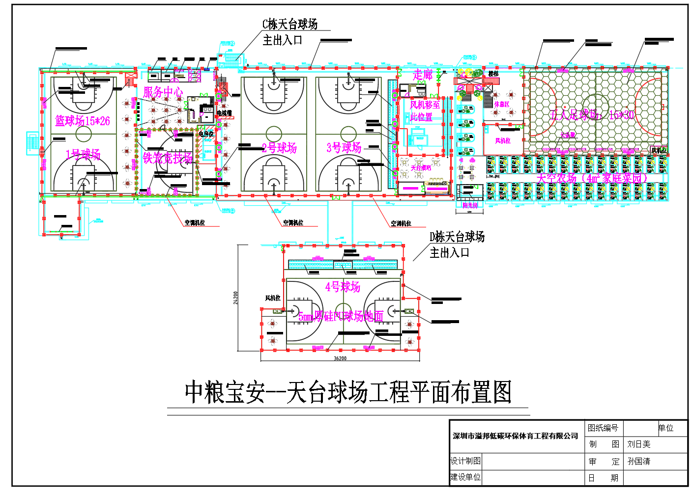 中糧031創(chuàng)意園C棟天臺(tái)球場布置圖